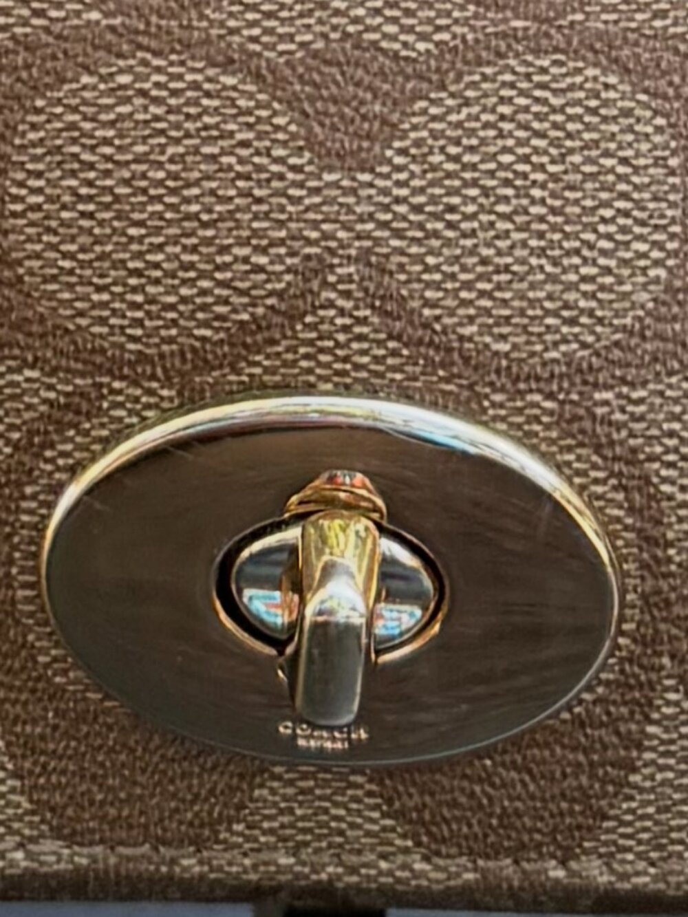 Coach Mini Ruby Crossbody Shoulder Bag w/ Gold Chain Monogram Canvas Leather - Picture 2 of 16